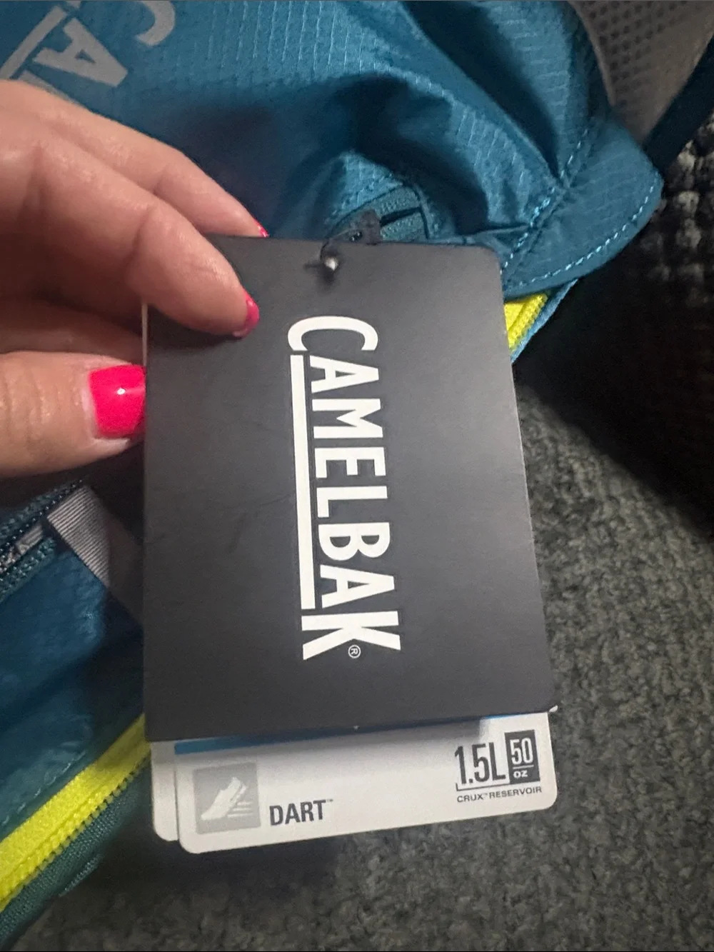CamelBak Dart Hydration Pack - Teal with Neon Yellow NEW